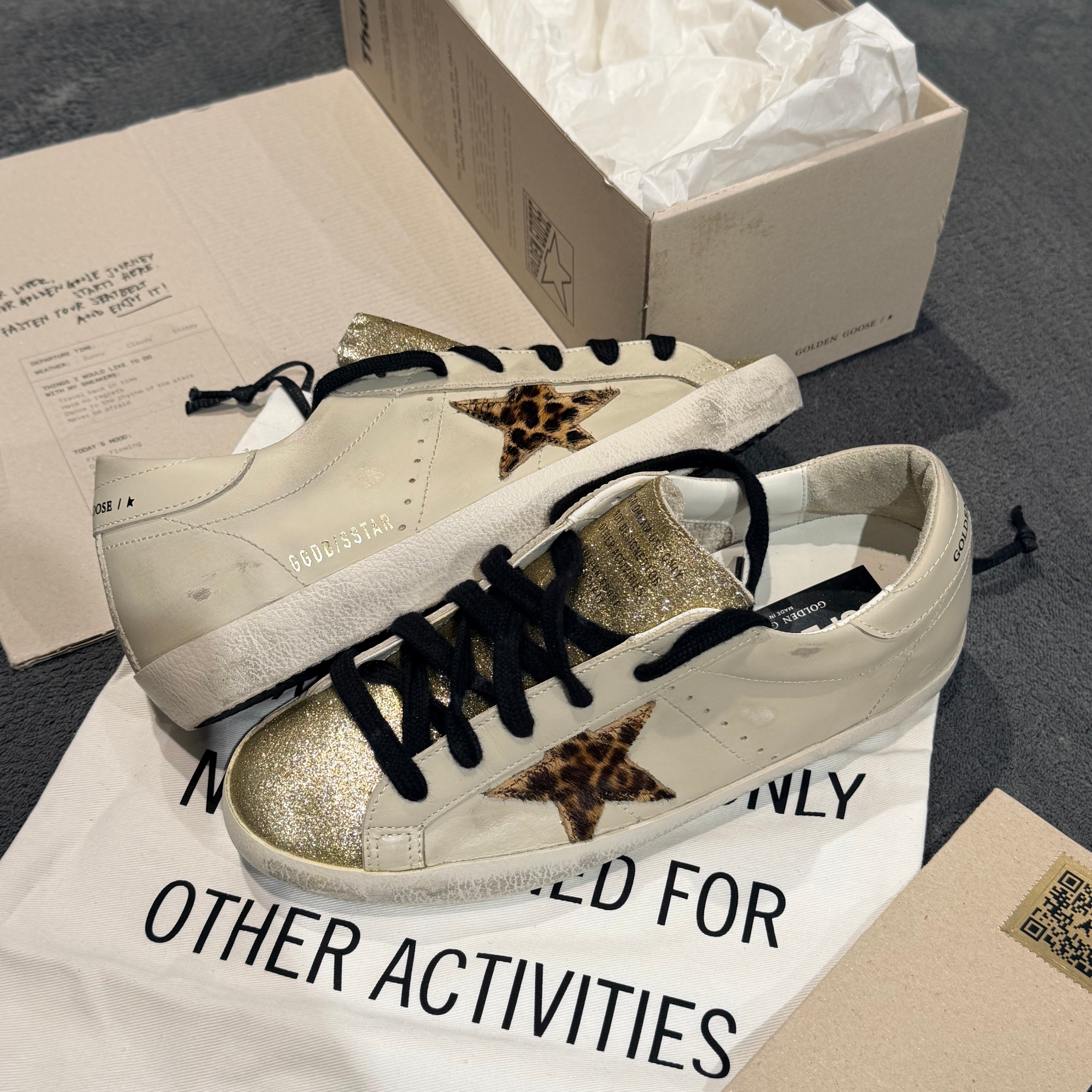 GOLDEN GOOSE SUPER STAR STELLA LEOPARD & LINGUETTA GOLD