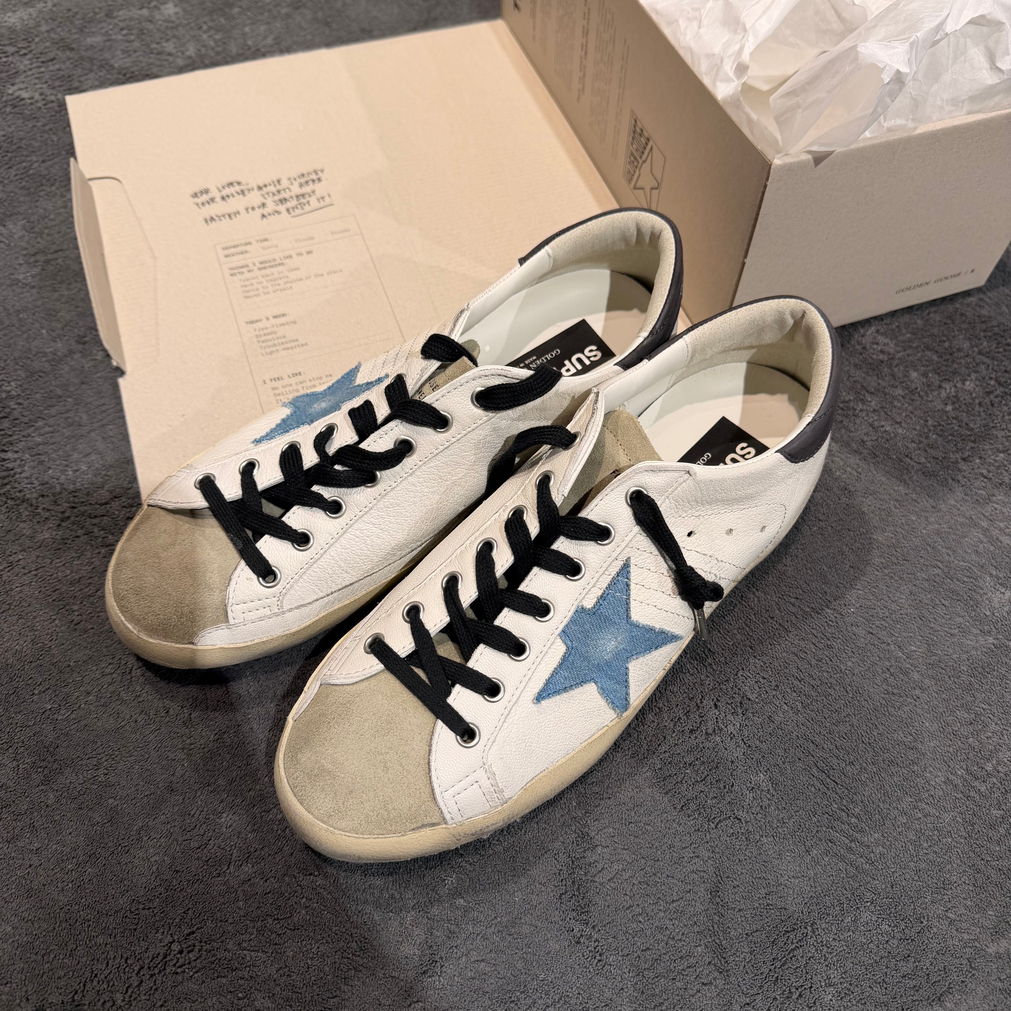 GOLDEN GOOSE SUPER STAR STELLA DENIM TACCO GREY