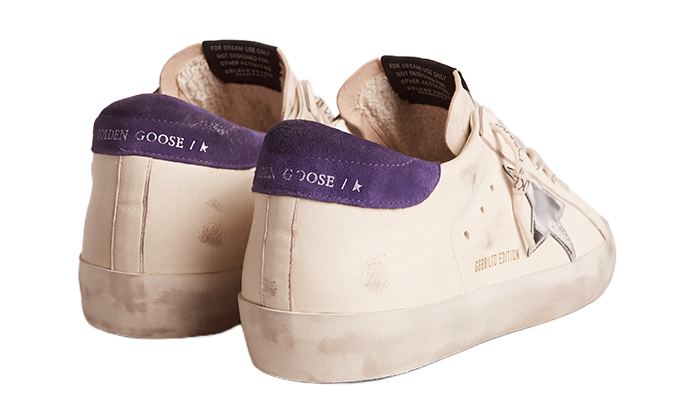 GOLDEN GOOSE SUPER STAR PURPLE SUEDE TAB METALLIC STAR
