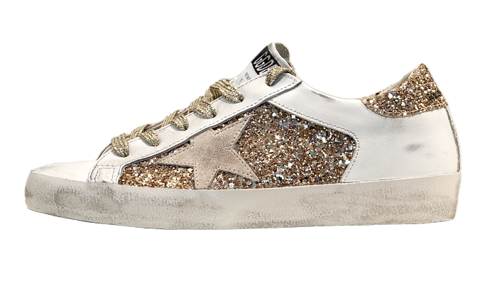 GOLDEN GOOSE SUPER STAR FULL STRASS GOLD