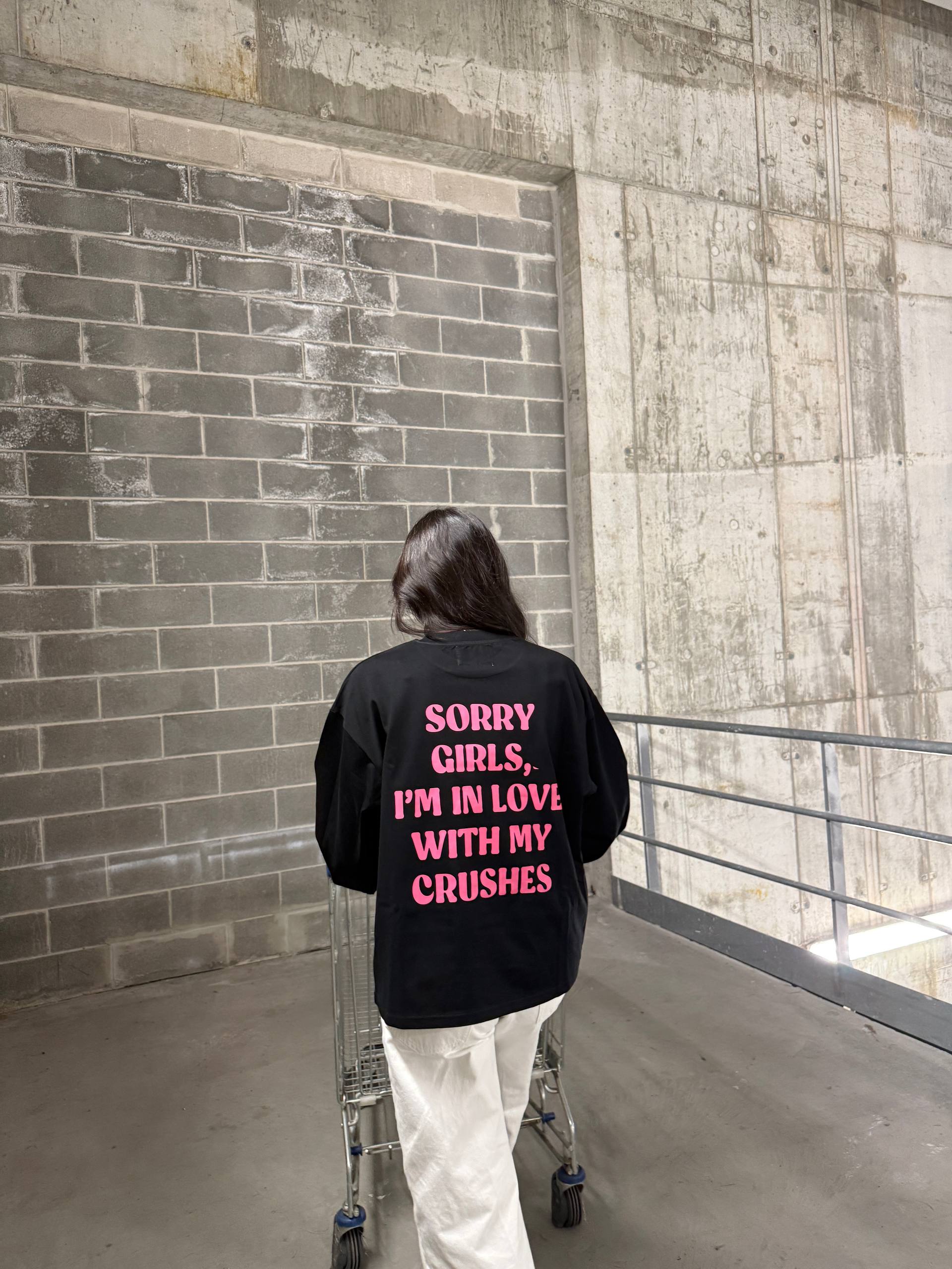 MY CRUSHES BLACK BOXY LONGSLEEVE - TheDoubleE
