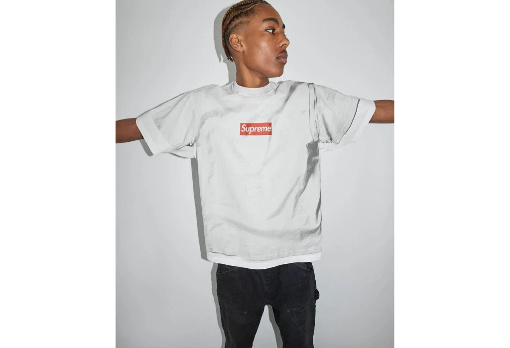 SUPREME MM6 MAISON MARGIELA BOX LOGO TEE WHITE
