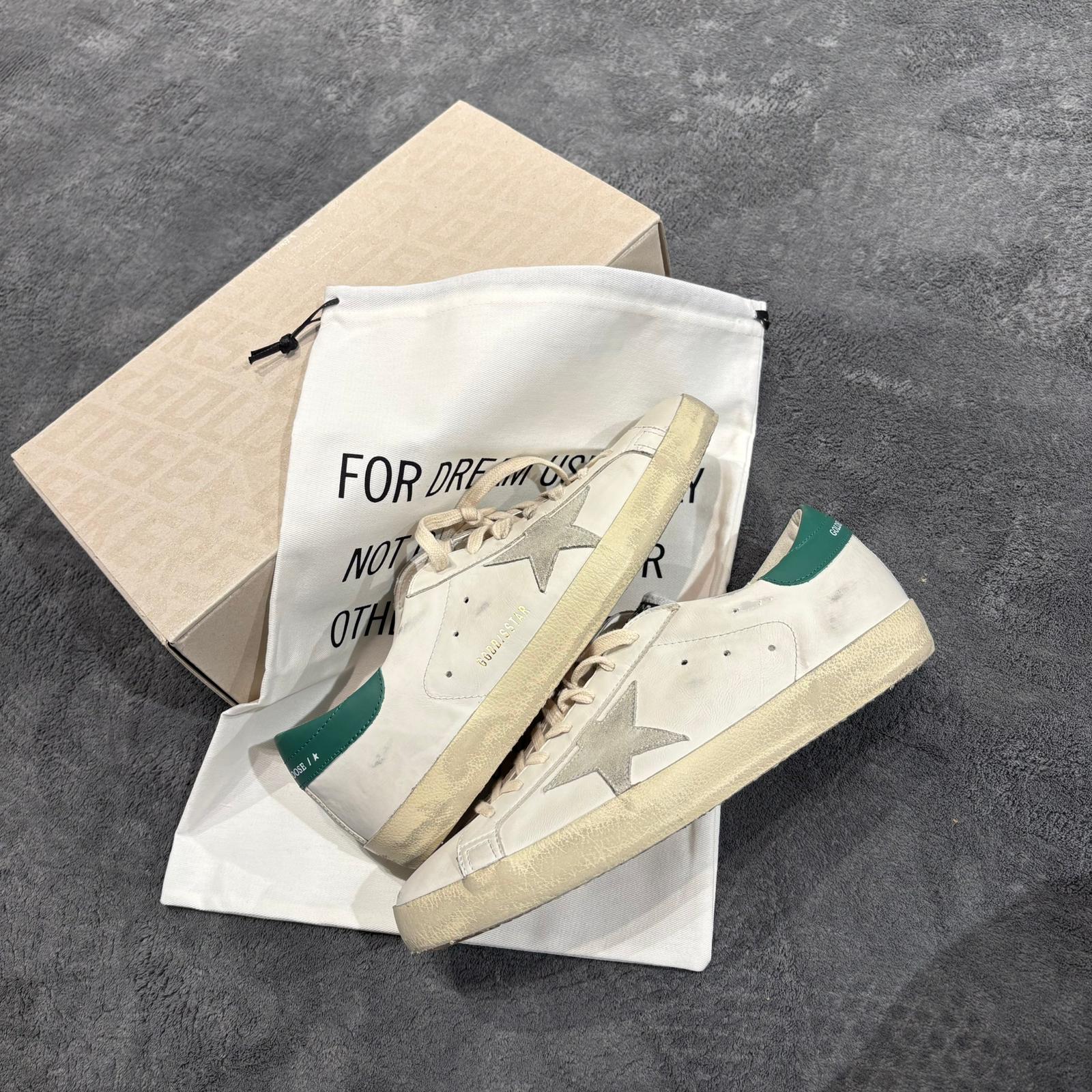 GOLDEN GOOSE SUPER STAR STELLA SUEDE & TALLONE GREEN