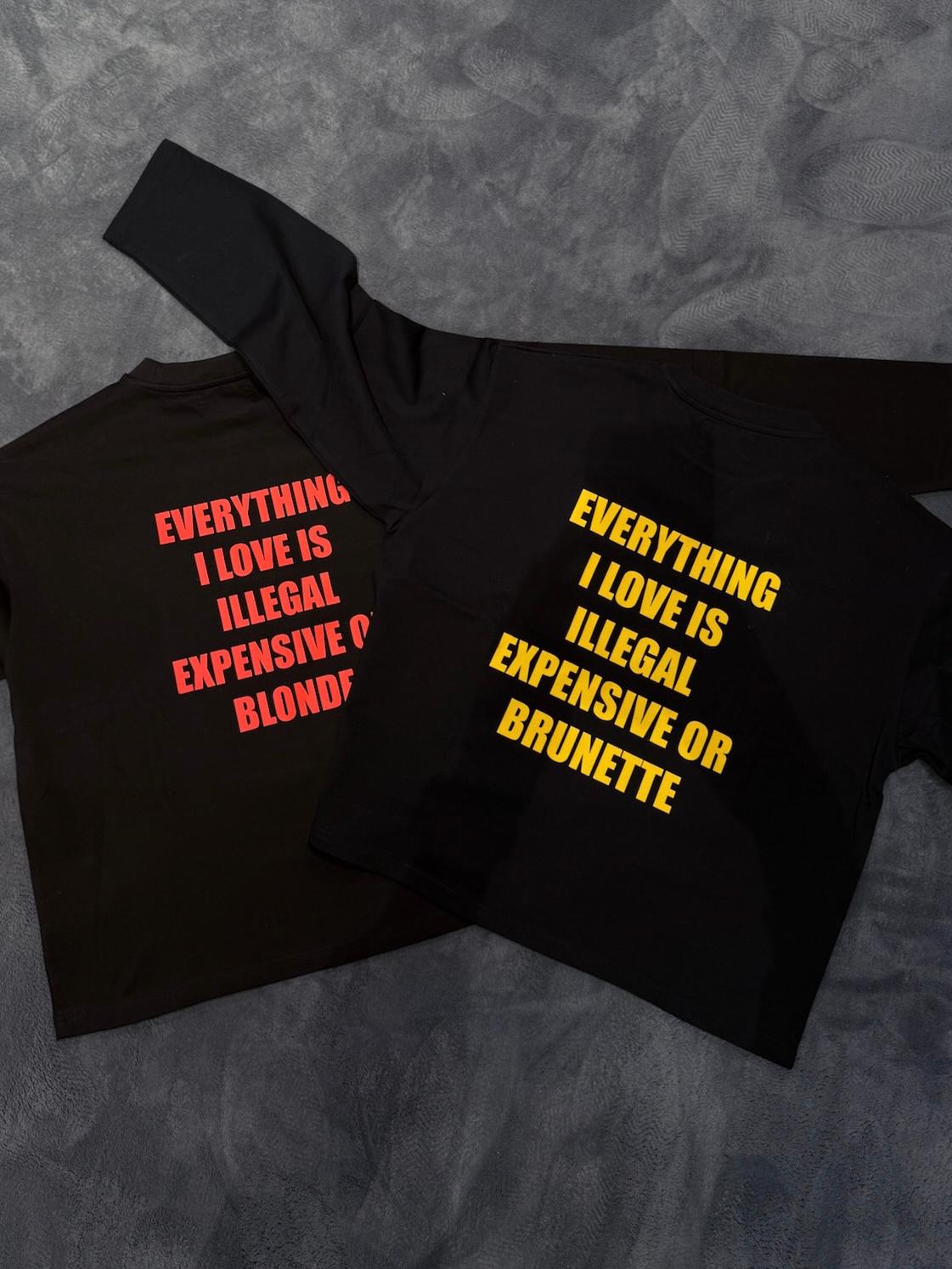 BRUNETTE BOXY LONGSLEEVE BLACK - TheDoubleE