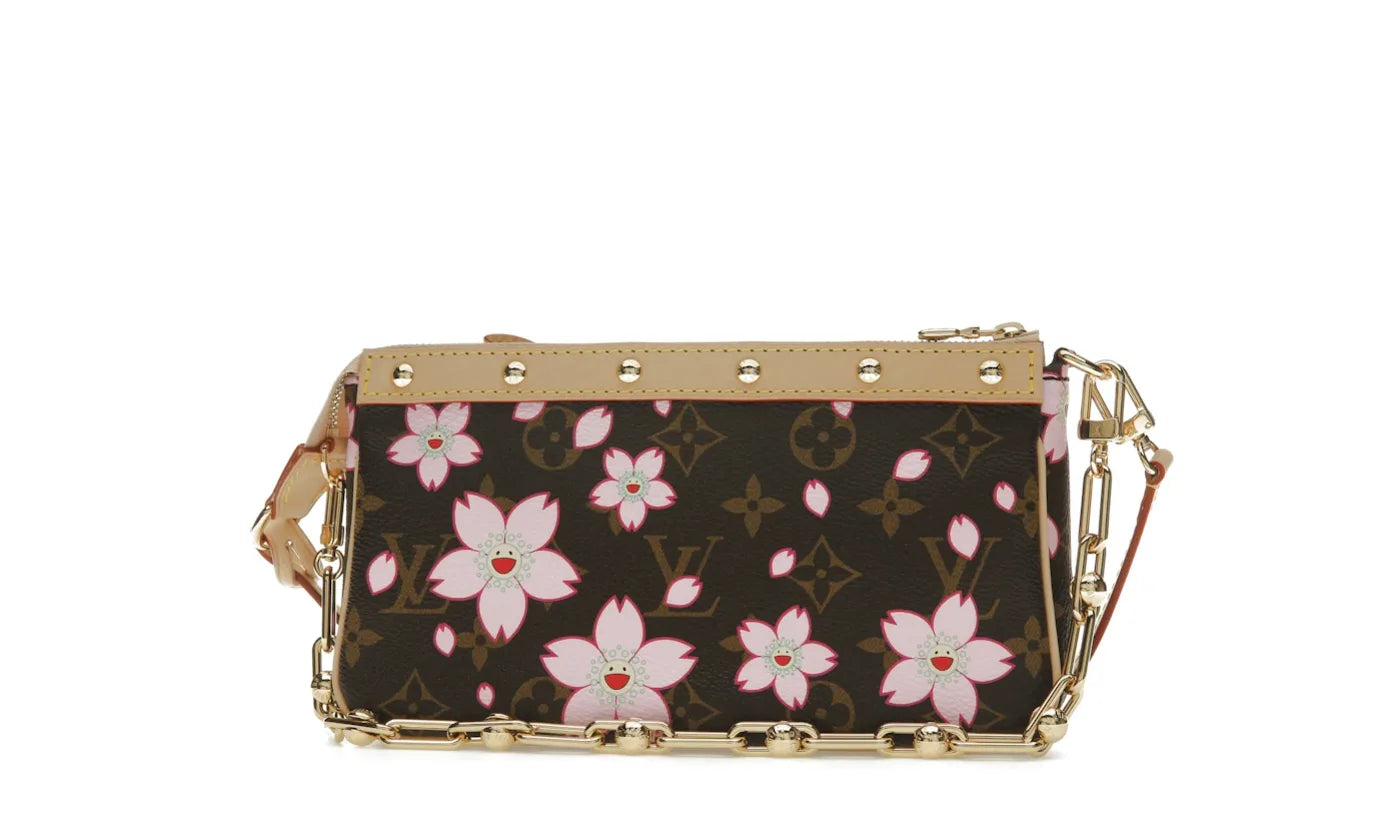 LOUIS VUITTON X TAKASHI MURAKAMI POCHETTE ACCESSOIRES SAKURA BROWN