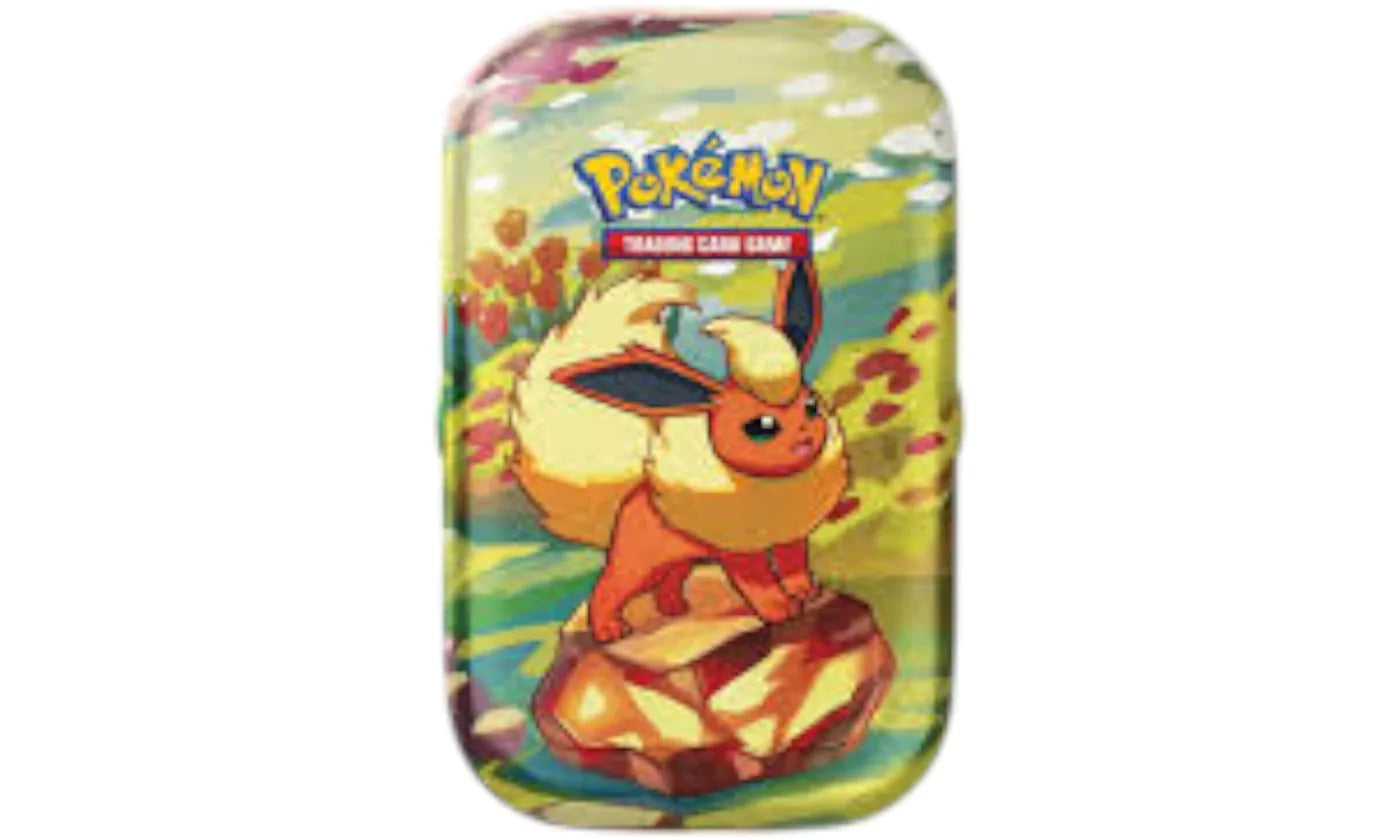 2025 POKEMON SCARLET VIOLET PRISMATIC EVOLUTIONS FLAREON TIN