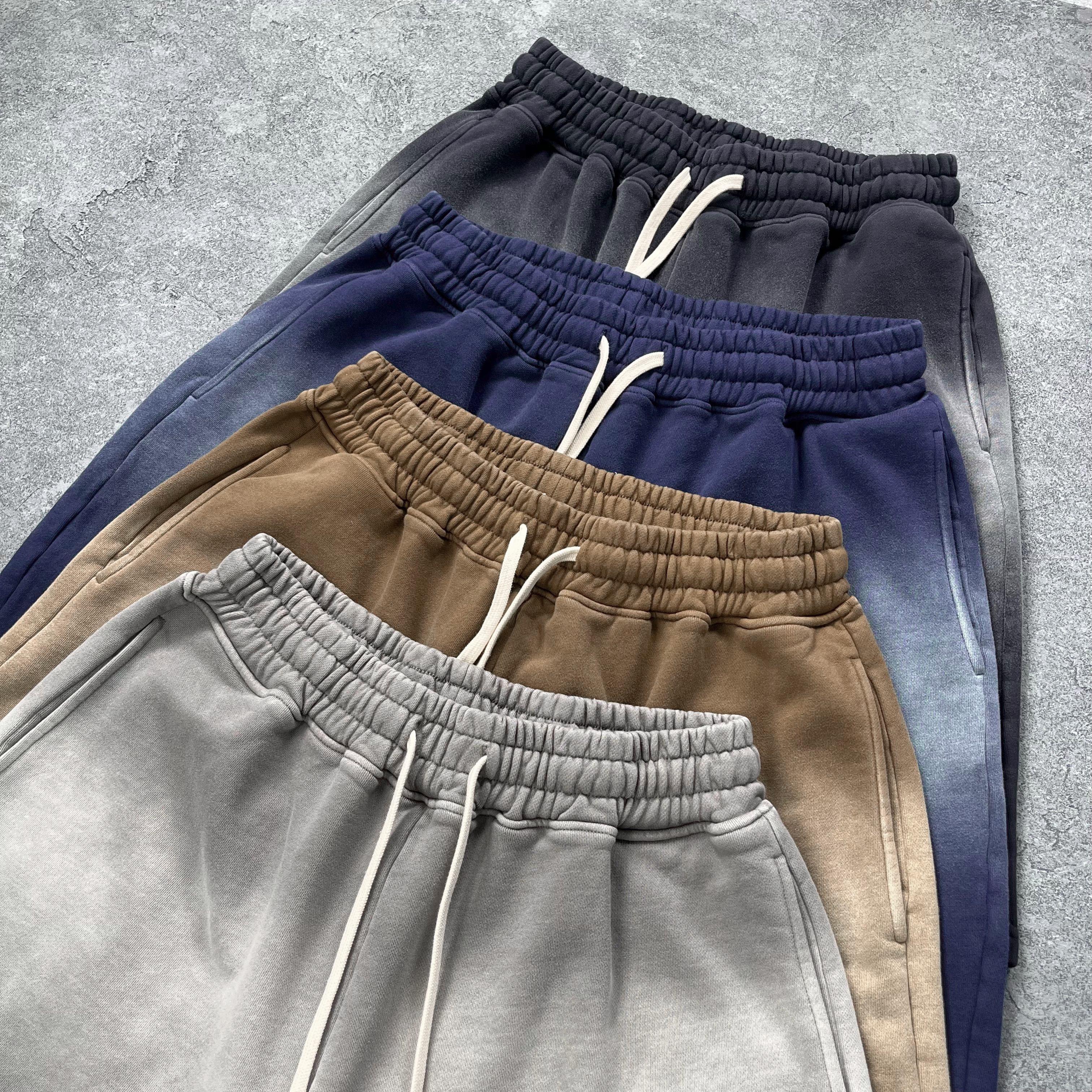 THE ACID WASH SPRAY SHORTS BLUE - Shoebuya Brand