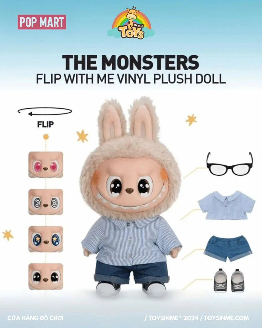 LABUBU THE MONSTERS FLIP WITH ME VINYL PLUSH DOLL
