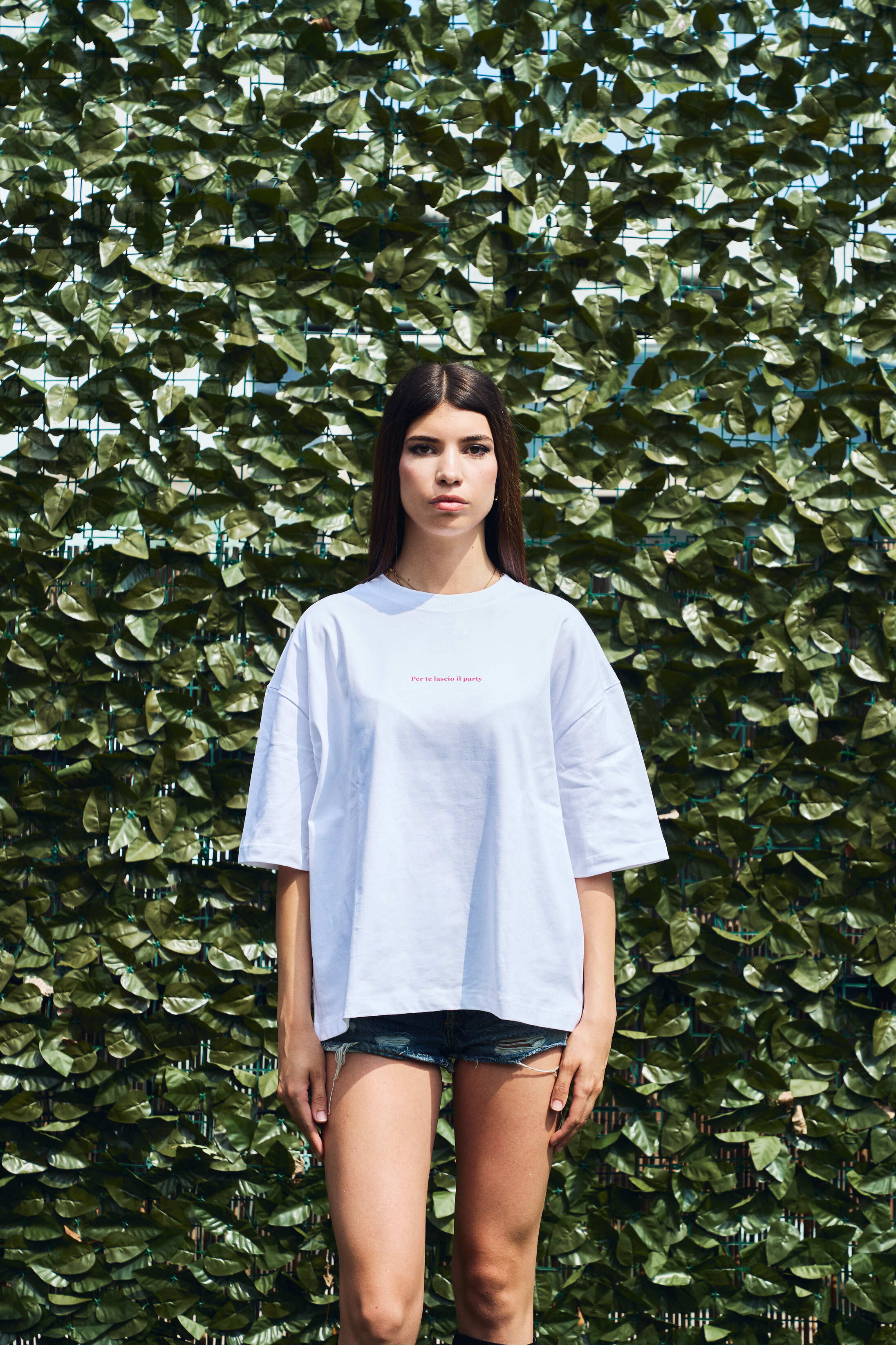 PER TE LASCIO IL PARTY BOXY TEE WHITE UNISEX - Malessere Brand