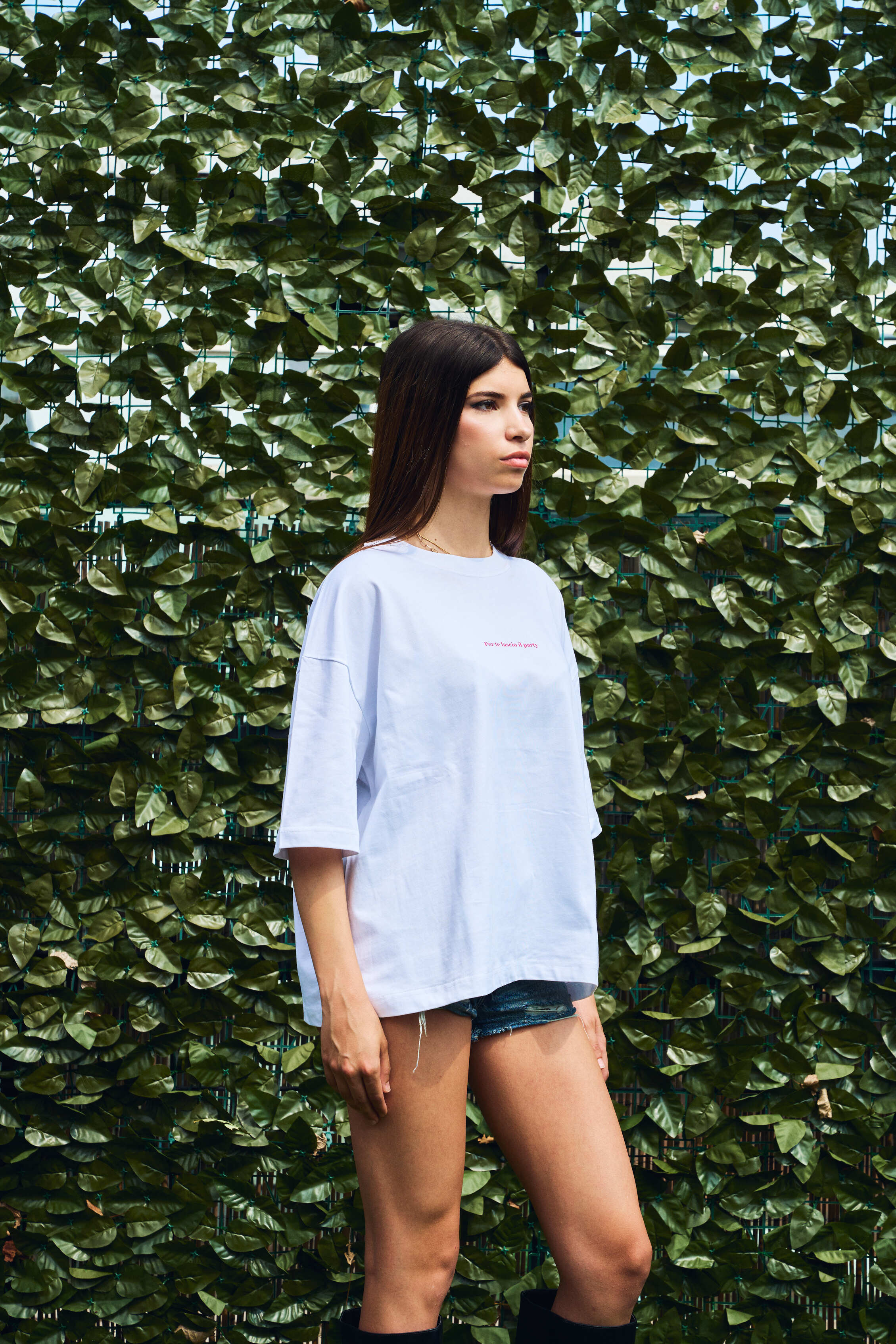 PER TE LASCIO IL PARTY BOXY TEE WHITE UNISEX - Malessere Brand