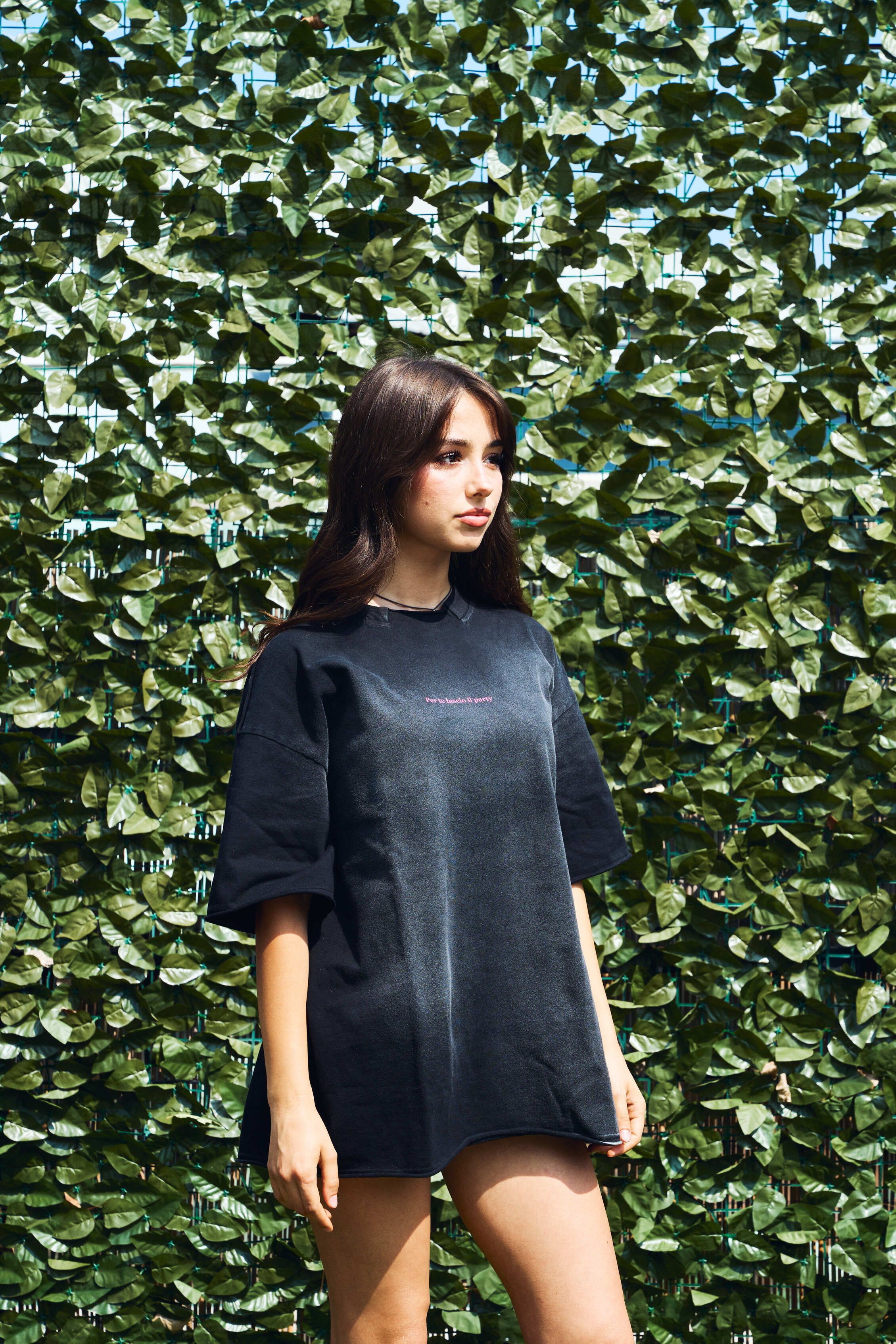 PER TE LASCIO IL PARTY OVERSIZED TEE WASHED BLACK UNISEX - Malessere Brand