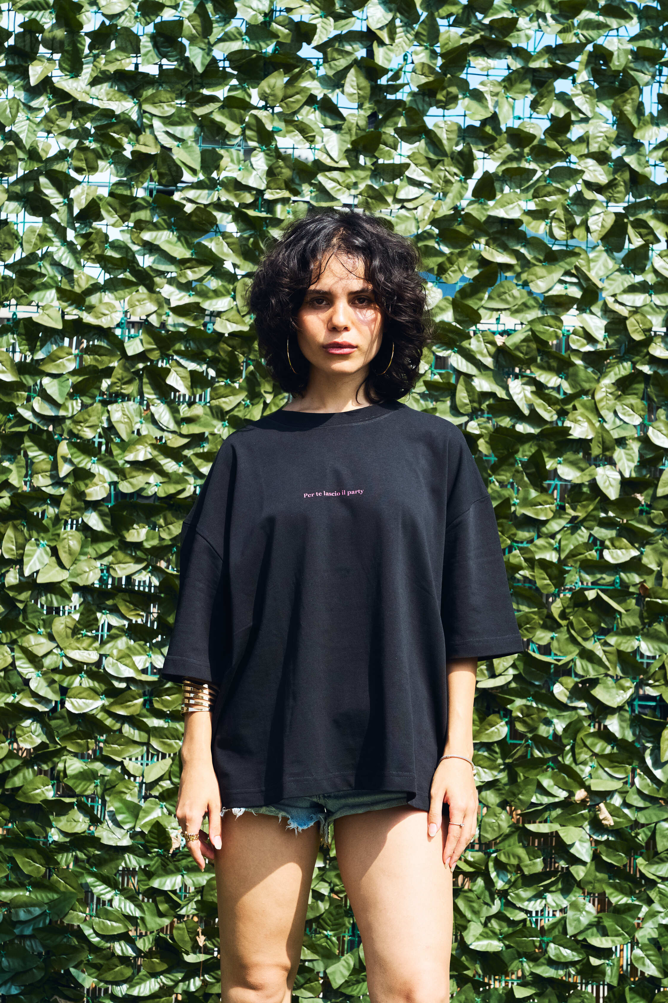 PER TE LASCIO IL PARTY BOXY TEE BLACK UNISEX - Malessere Brand