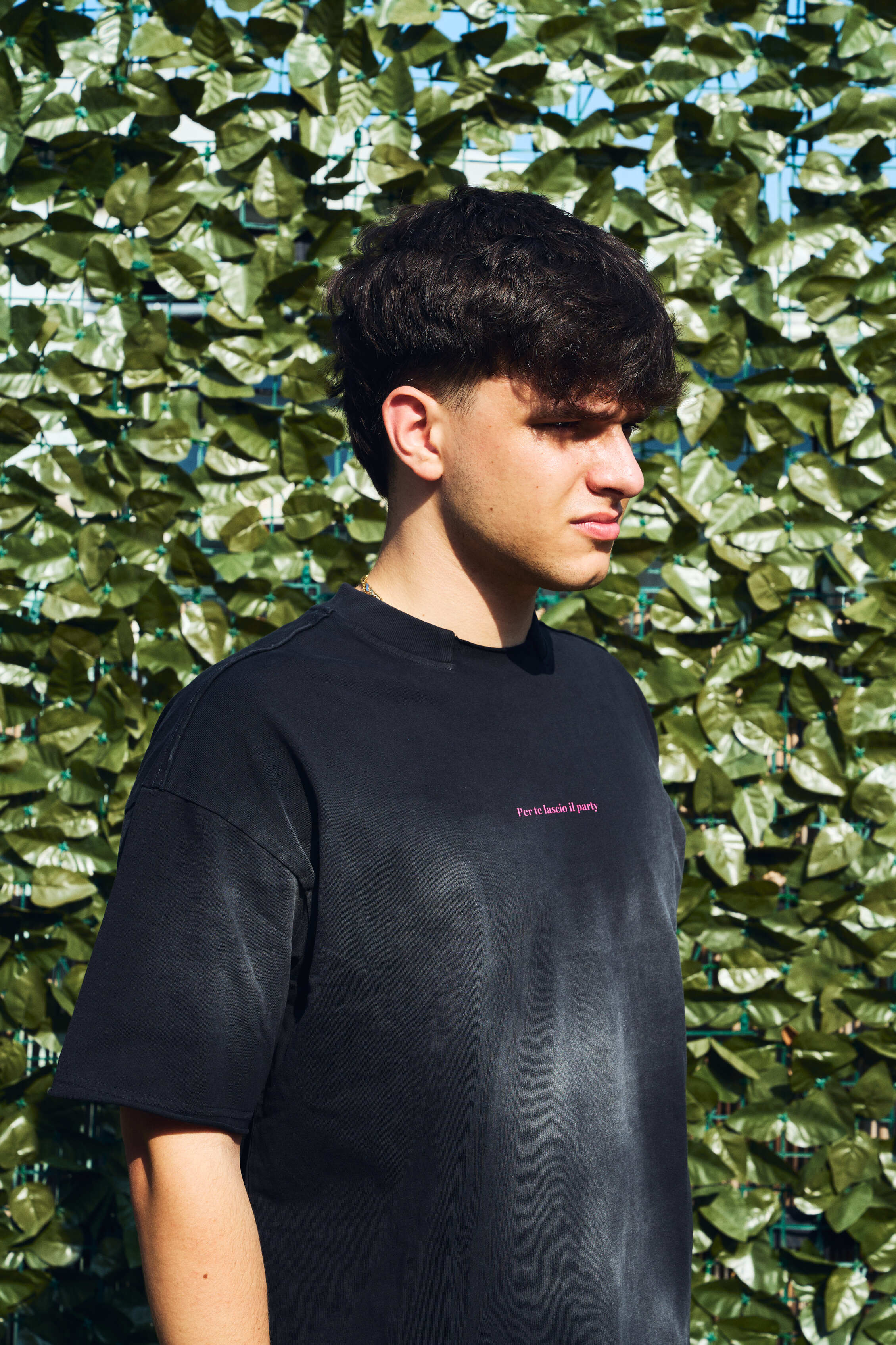 PER TE LASCIO IL PARTY OVERSIZED TEE WASHED BLACK UNISEX - Malessere Brand