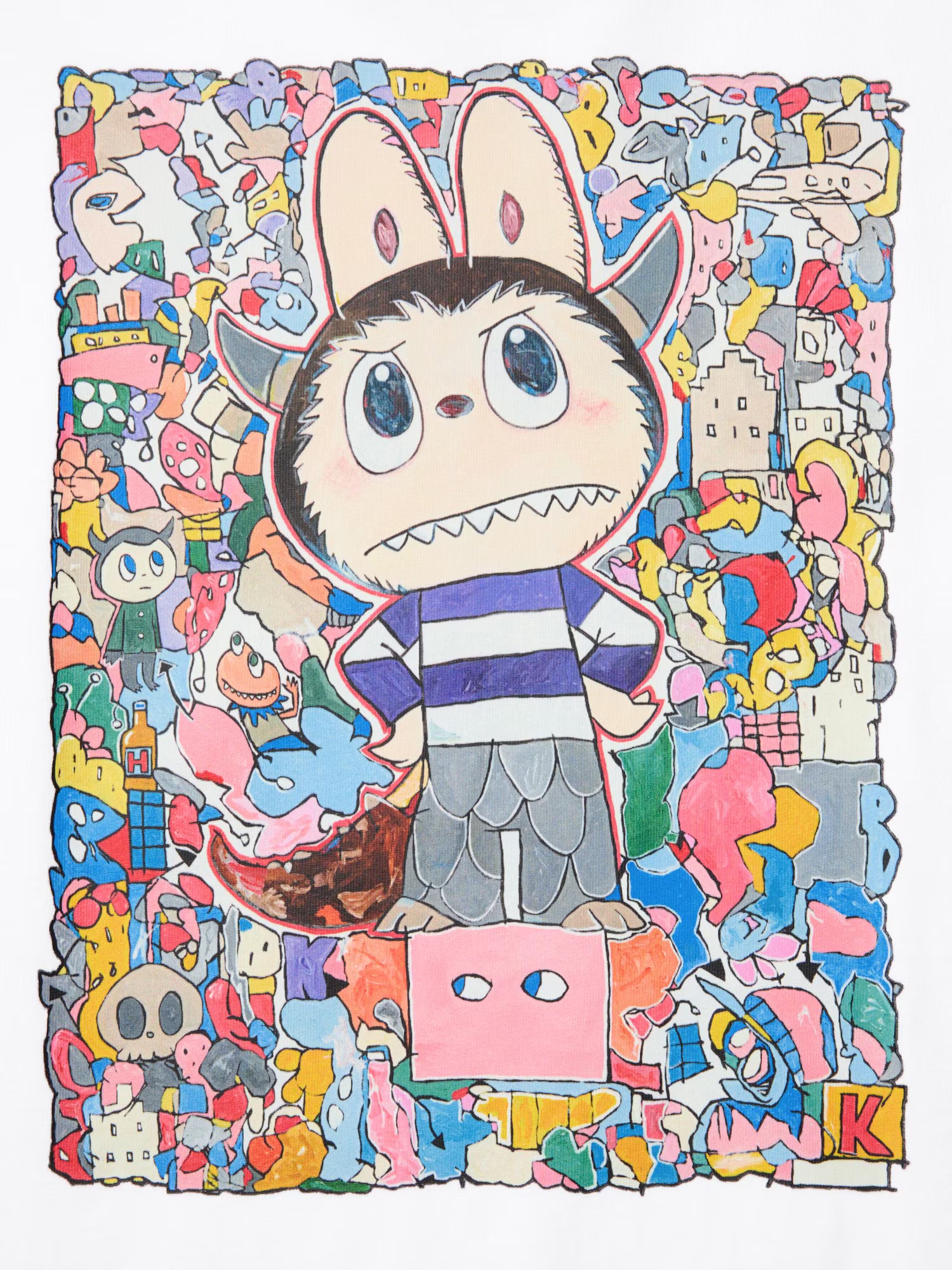 TEE UNIQLO X POP MART LABUBU WHITE