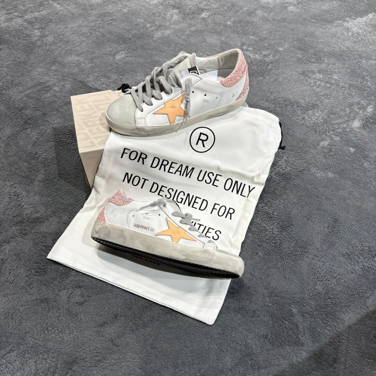 GOLDEN GOOSE SUPER STAR STELLA ROSA & TALLONE GLITTER ROSA