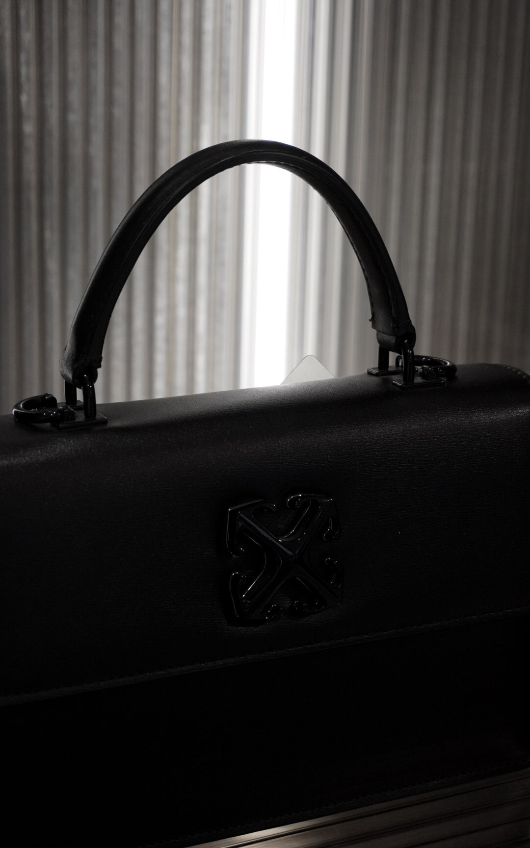 OFF WHITE HANDBAG JITNEY 1.4 BLACK HARDAWARE BLACK