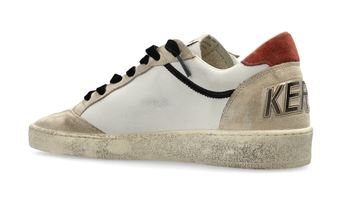 GOLDEN GOOSE BALLSTAR STAR GOLD VELVET LACES