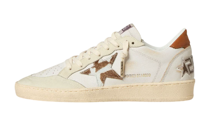 GOLDEN GOOSE BALLSTAR STELLA COW & TAB ORANGE