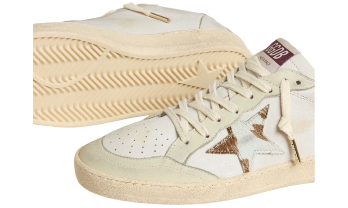 GOLDEN GOOSE BALLSTAR STELLA COW & TAB ORANGE