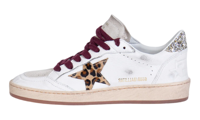 GOLDEN GOOSE BALLSTAR STELLA LEOPARD & TACCO GLITTER