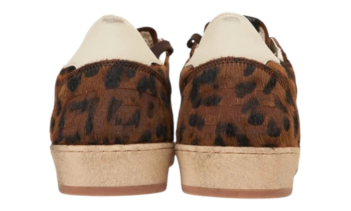 GOLDEN GOOSE BALLSTAR FULL LEOPARD STAR CREAM