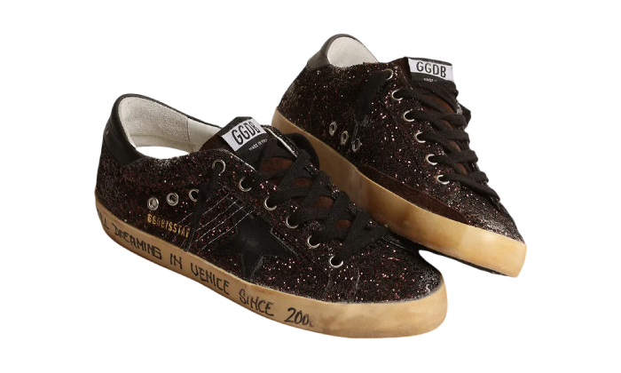 GOLDEN GOOSE SUPER STAR FULL GLITTER PURPLE