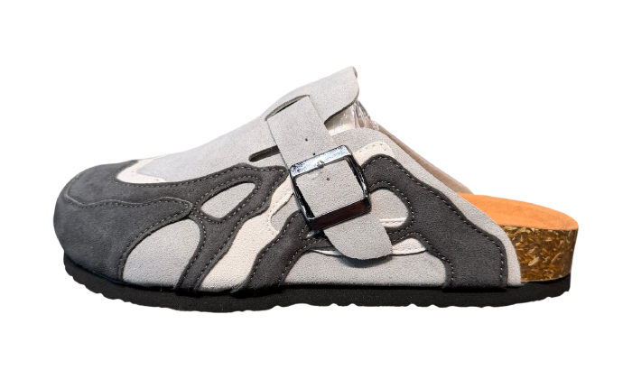 SLIP-ON LIGHT GREY PATCHWORK - Shoebuya Brand