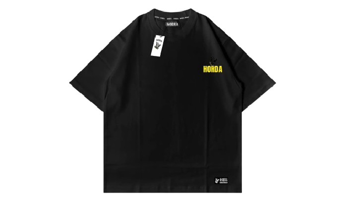 URBAN OUTFITTERS YELLOW OVERSIZED TEE BLACK - Horda Brand