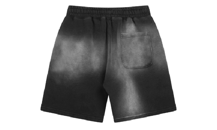 THE ACID WASH SPRAY SHORTS BLACK - Shoebuya Brand