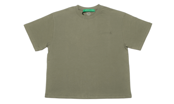 EMBROIDERY TEE OLIVE LOGO / Garment Workshop
