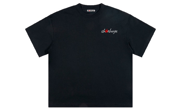 ITALICS SHOEBUYA LOGO TEE BLACK - Shoebuya Brand