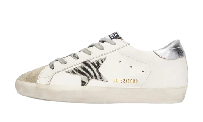 GOLDEN GOOSE SUPERSTAR ARGENTO E ZEBRATO DONNA