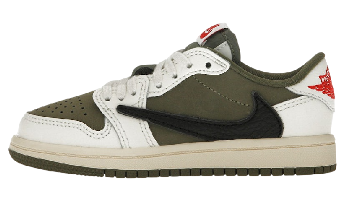 AIR JORDAN 1 RETRO LOW OG SP TRAVIS SCOTT MEDIUM OLIVE (PS)