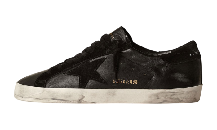 GOLDEN GOOSE SUPER STAR FULL BLACK TAB SUEDE