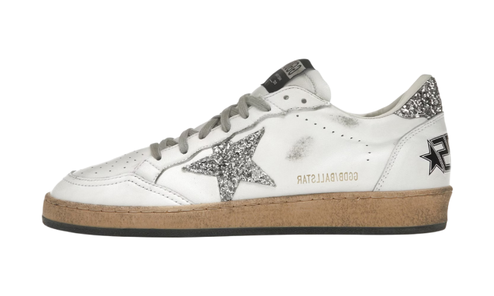 GOLDEN GOOSE BALLSTAR STELLA E TACCO GLITTER GREY
