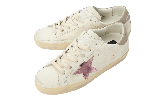 GOLDEN GOOSE SUPER STAR PINK STAR TACCO BEIGE