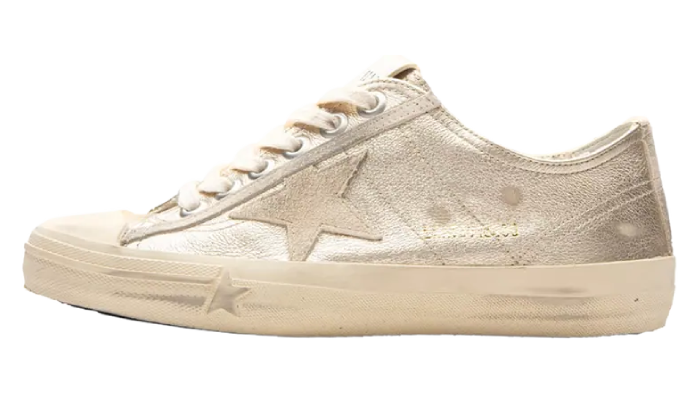 GOLDEN GOOSE V-STAR 2 GOLD