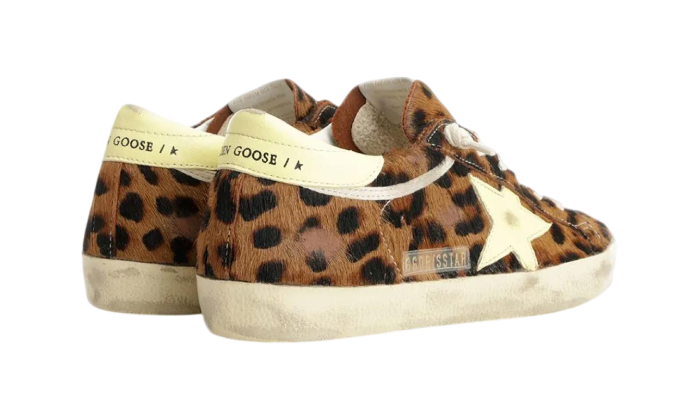 GOLDEN GOOSE SUPER STAR FUR LEOPARD YELLOW STAR AND TAB
