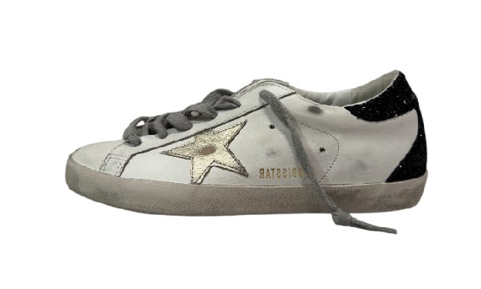 GOLDEN GOOSE SUPERSTAR STACCO GLITTER NERO