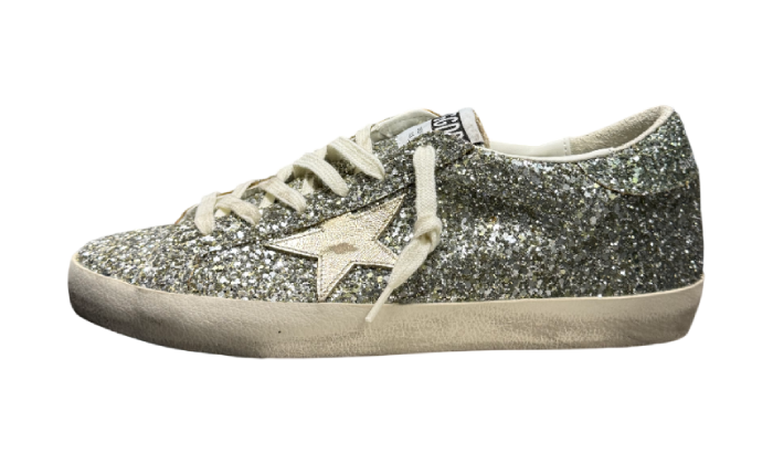 GOLDEN GOOSE SUPER STAR FULL GLITTER STAR BRONZE