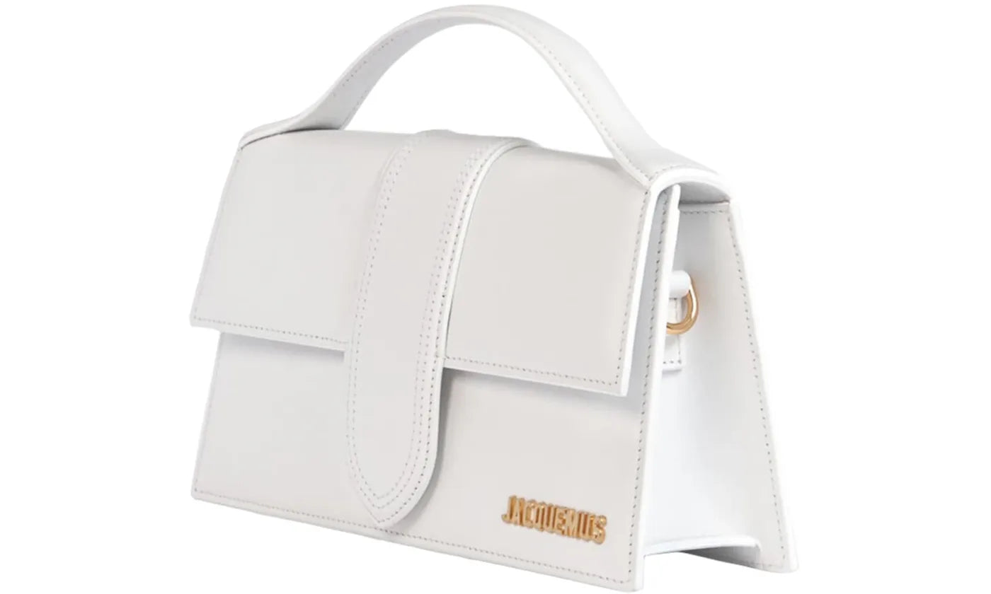 JACQUEMUS LE GRAND BAMBINO CROSSBODY STRAP HANDBAG WHITE