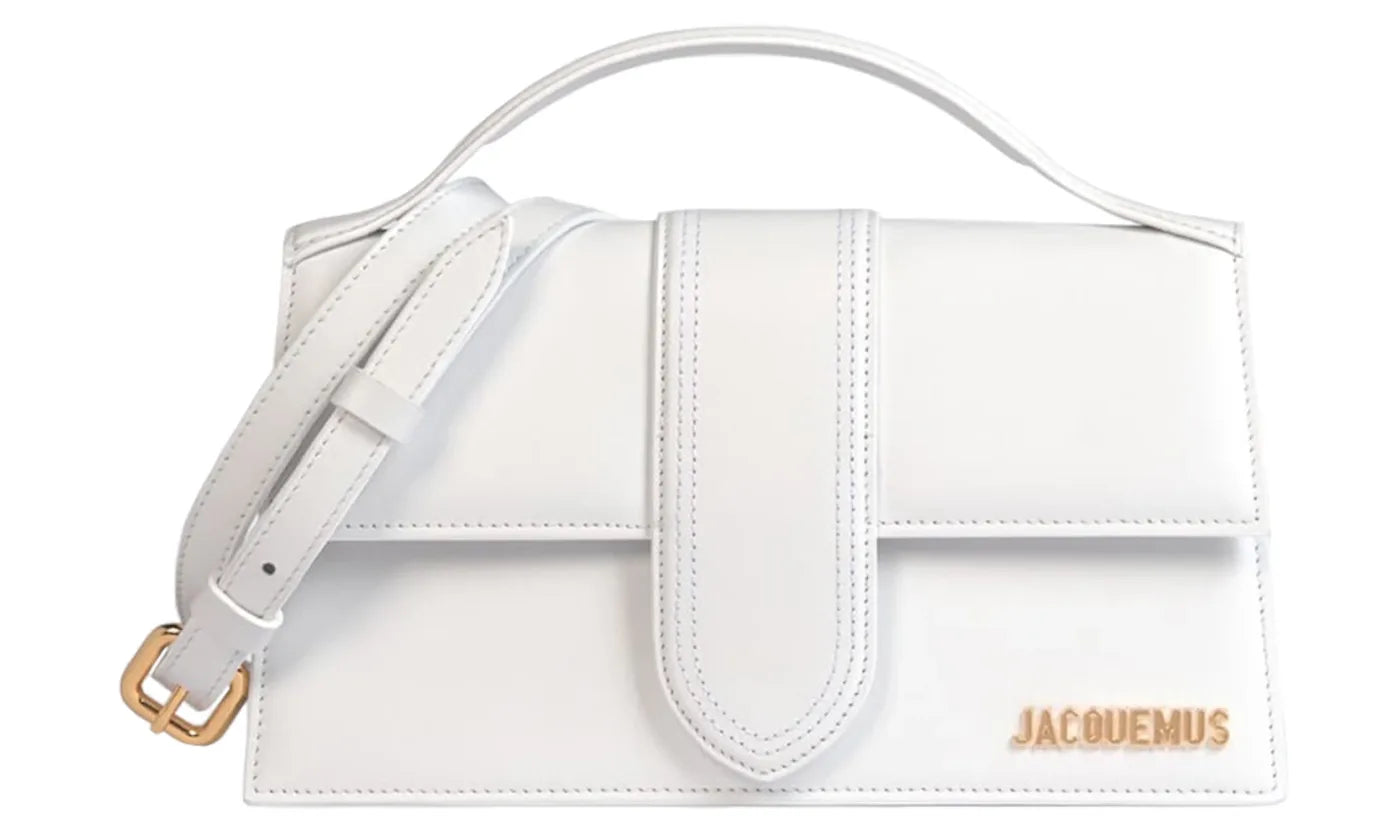 JACQUEMUS LE GRAND BAMBINO CROSSBODY STRAP HANDBAG WHITE