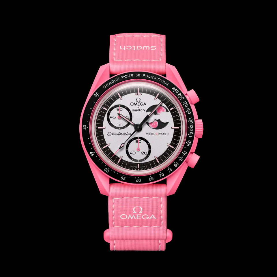 Swatch x Omega Bioceramic Moonswatch Mission To Pink Moonphase