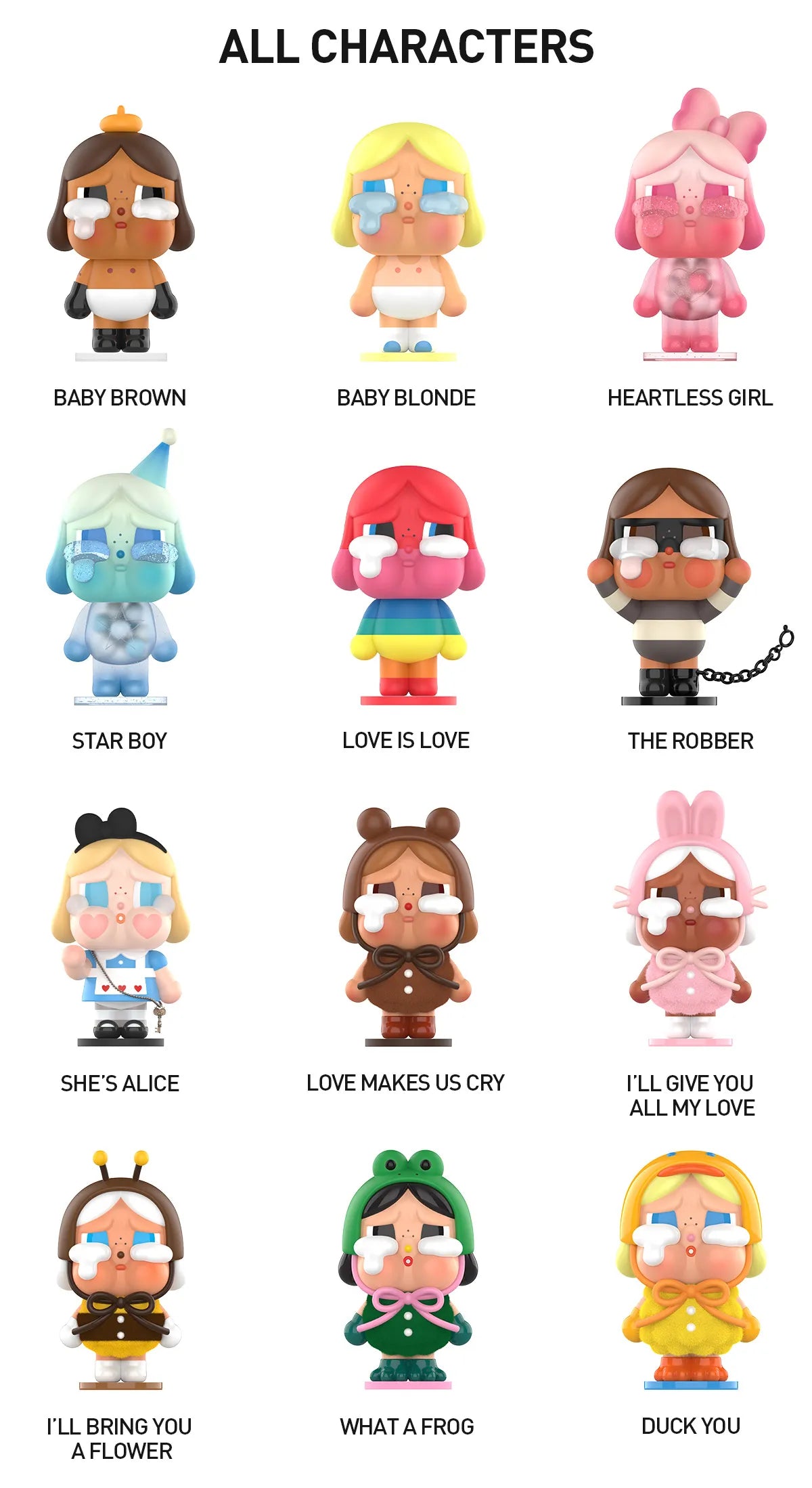 POPMART CRYBABY CRYING AGAIN FIGURE SET