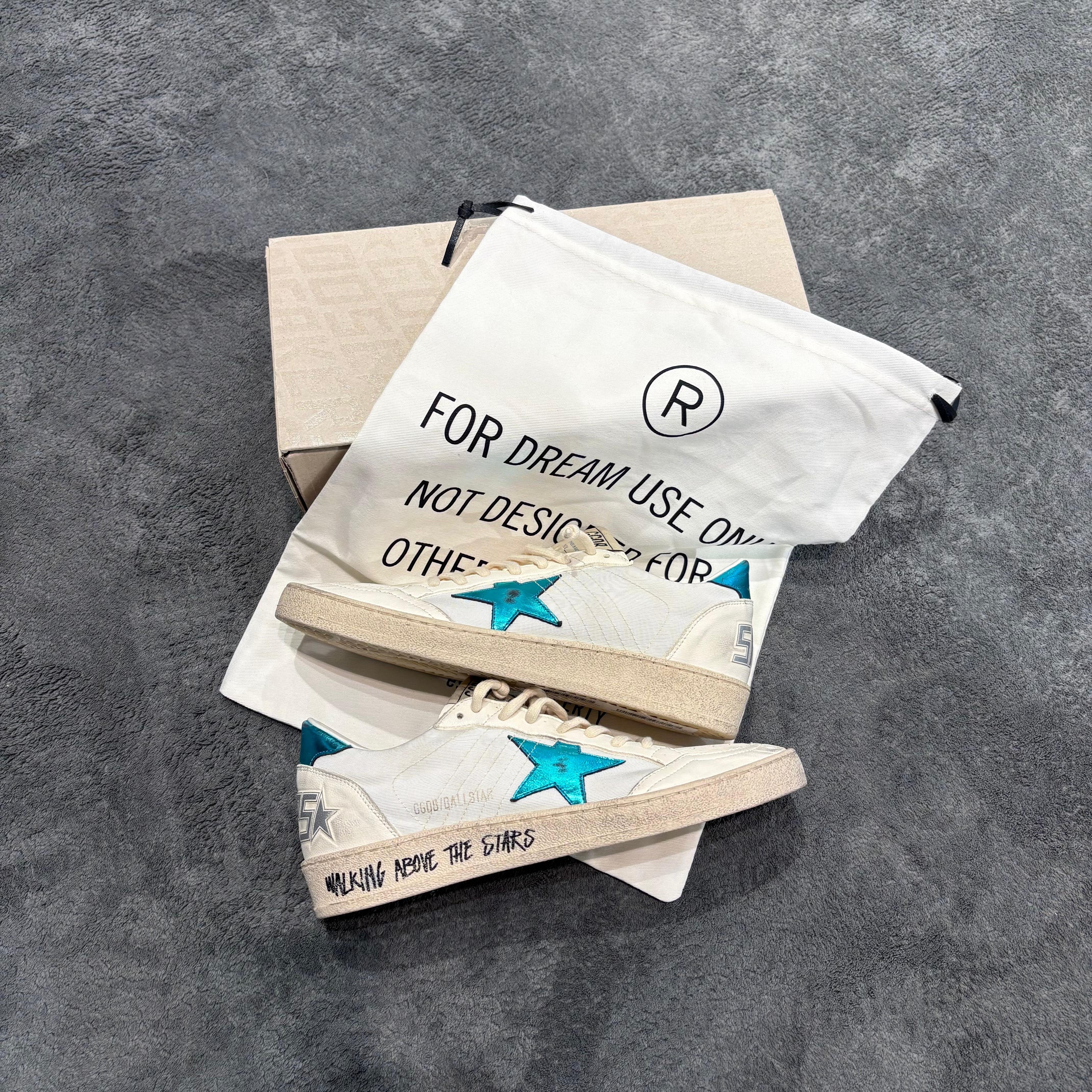 GOLDEN GOOSE BALLSTAR STELLA & TACCO TURQUOISE