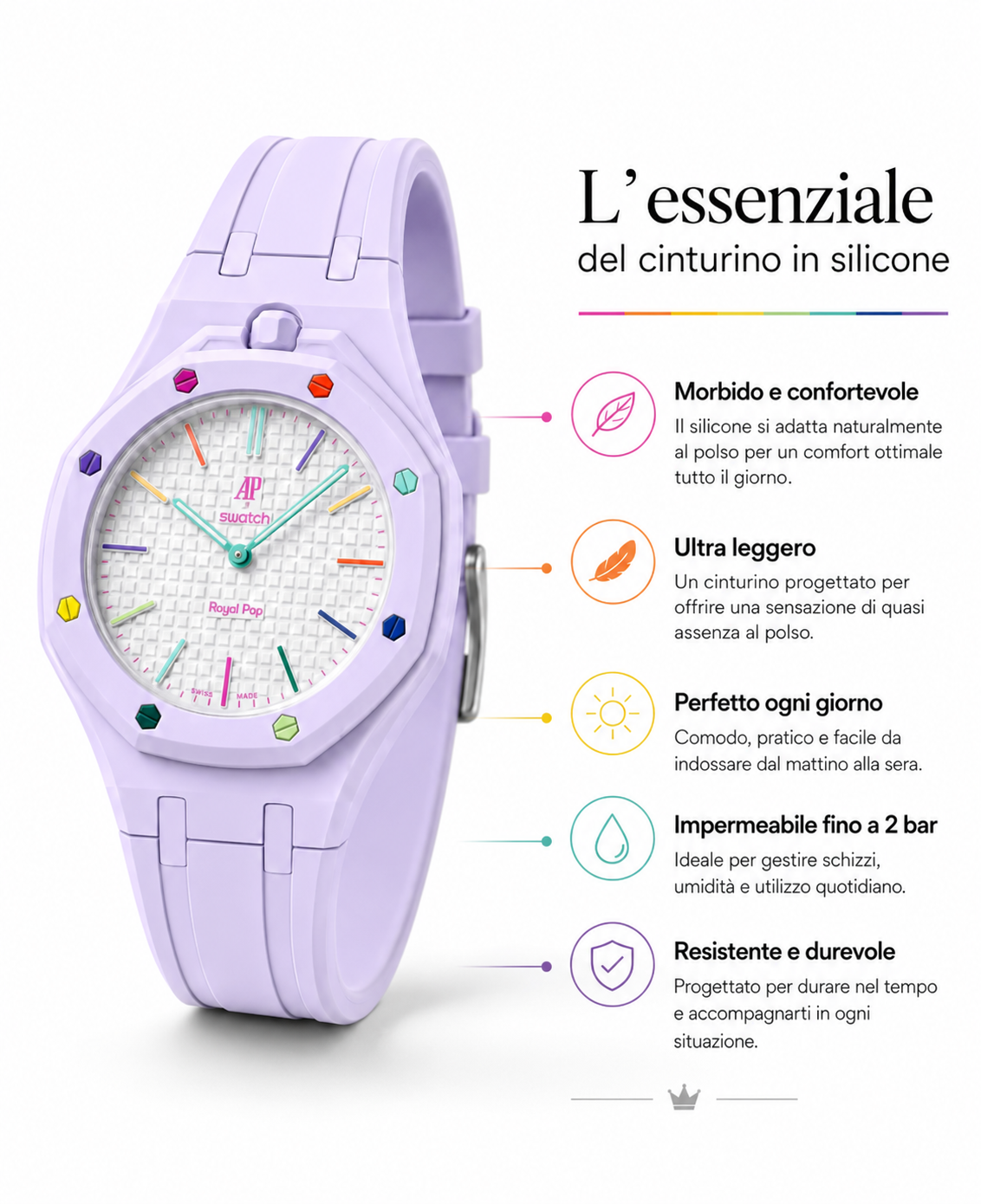 AP SWATCH ROYAL POP SILICONE STRAP