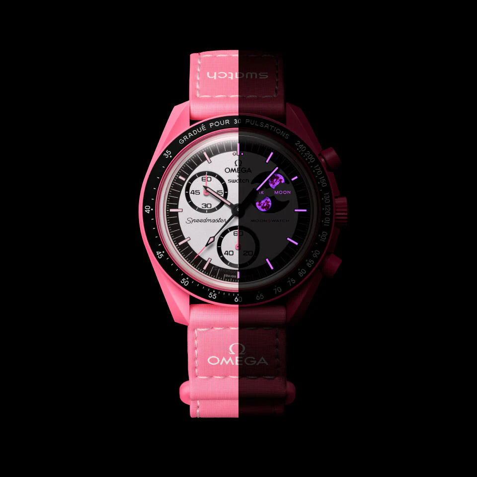Swatch x Omega Bioceramic Moonswatch Mission To Pink Moonphase