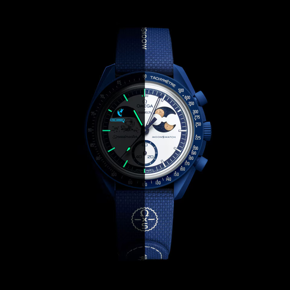 Swatch x Omega Bioceramic Moonswatch Mission To Earthphase Moonshine Gold