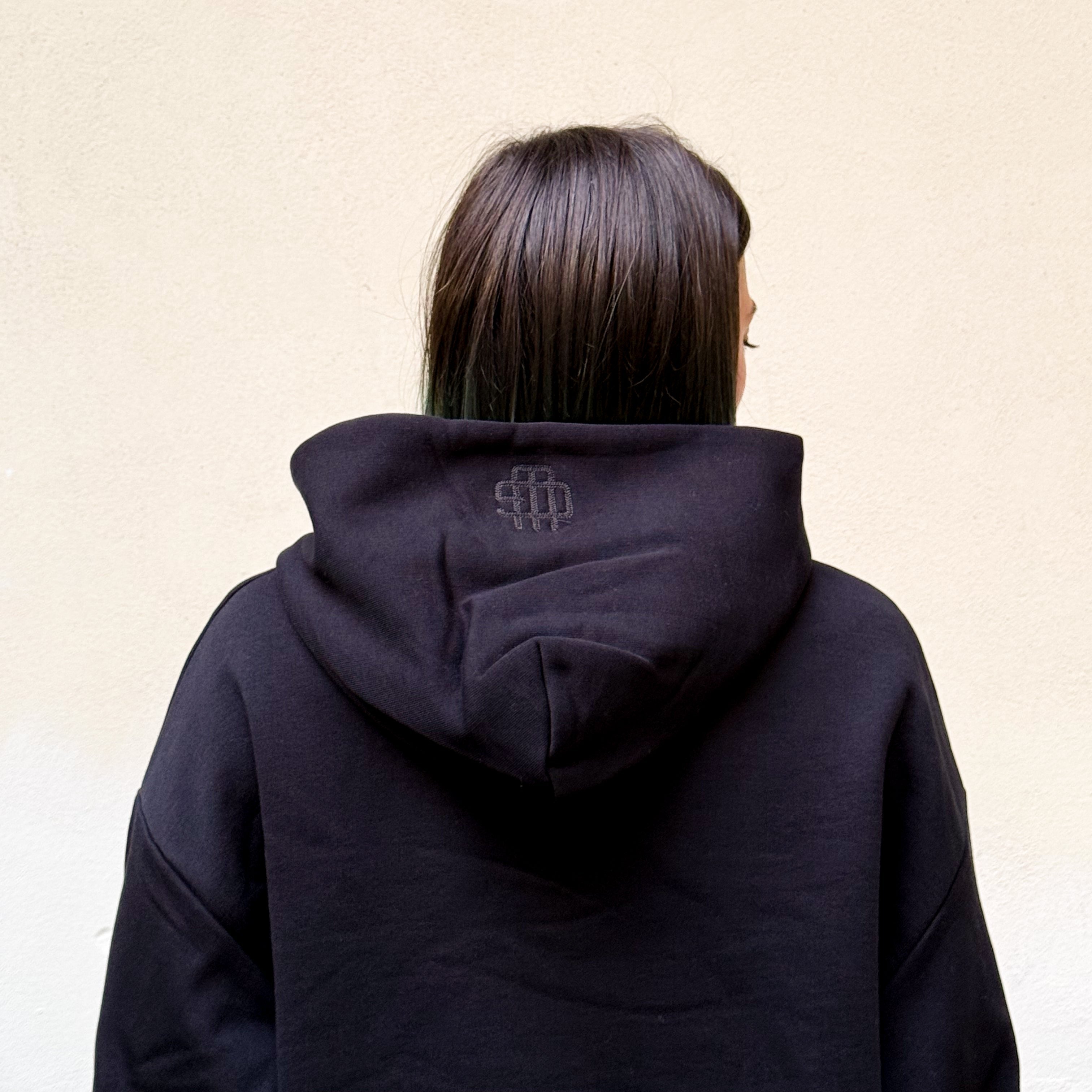 DOUBLE LAYER HOODIE BLACK / Garment Workshop
