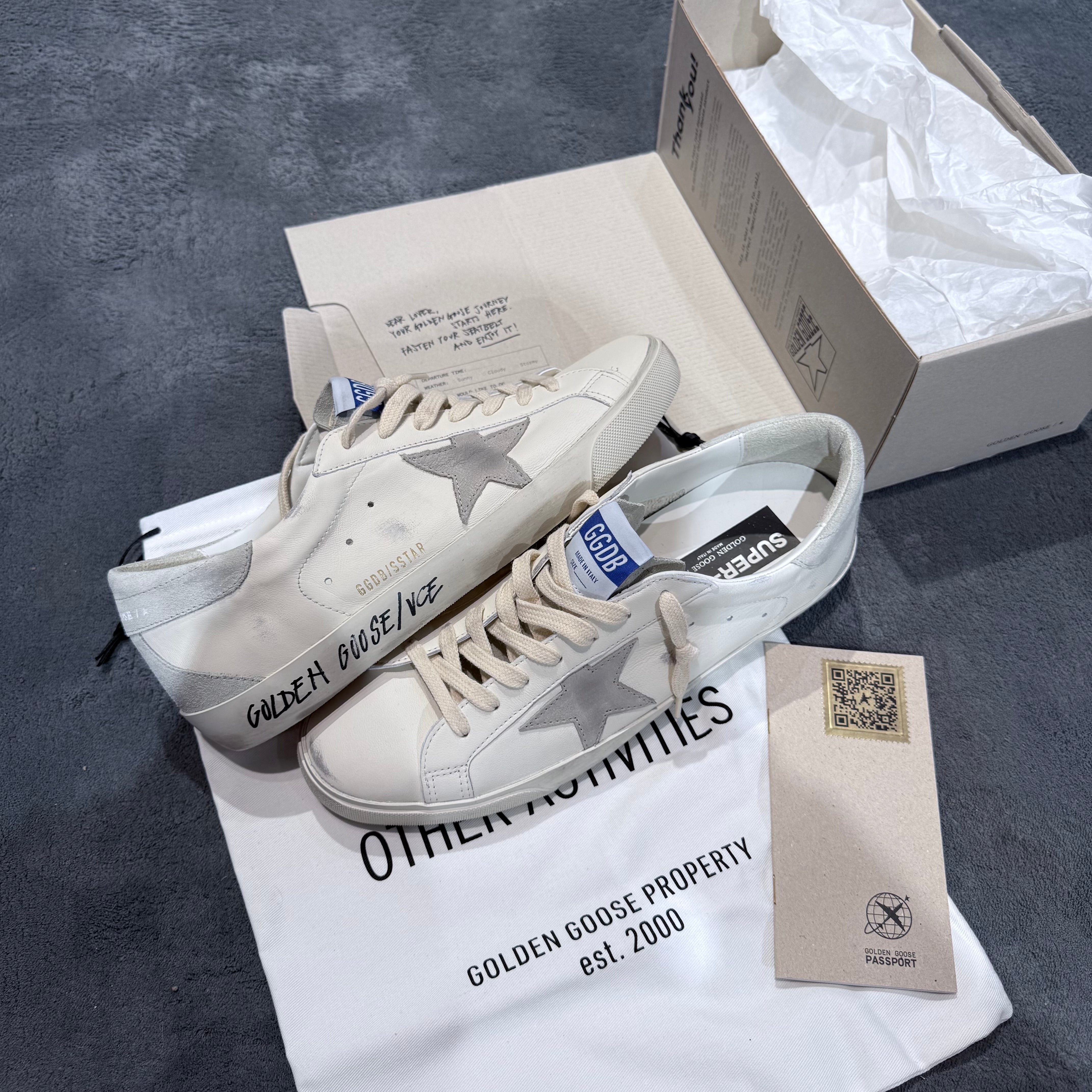 GOLDEN GOOSE SUPER STAR WHITE/GREY
